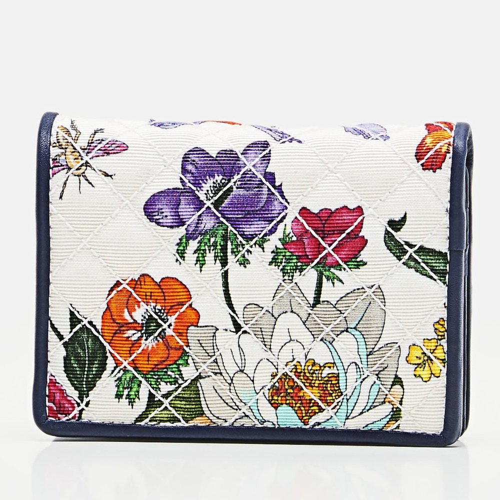 Gucci Trapuntata Floral-print Faille Cardholder new in box with dust bag - Picture 3 of 9